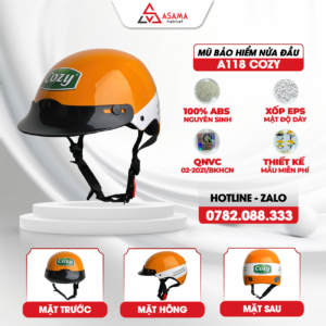 Mũ bảo hiểm nửa đầu A118 Cozy 6